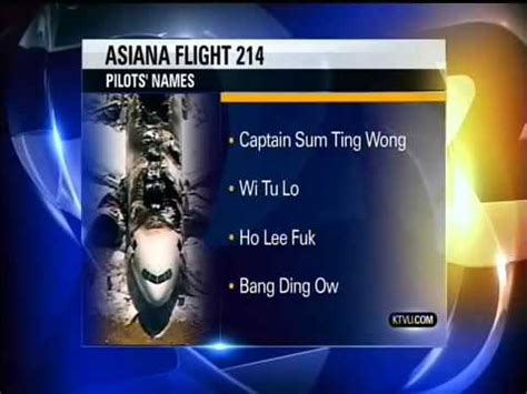 Asian Pilots Names from KTVU News Plane Crash .